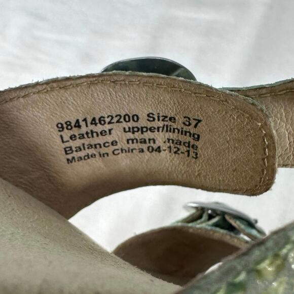 Dansko Women sz 37 (6.5-7) Sophie Floral Lime Sandal Print Buckle Strap Clog - Picture 6 of 8